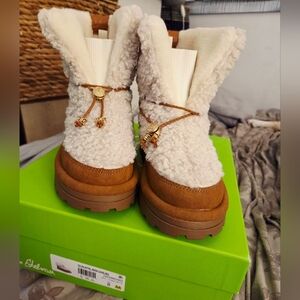 Sam Edelman Cream and Brown Women's Boots